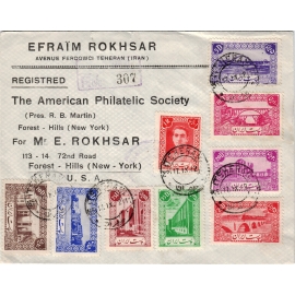 1942 Registered Airmail cover from Tehran to USA