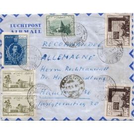 1952 Registered Airmail From Ramsar to USA