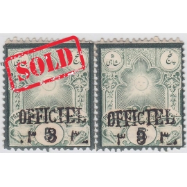 1885-87 Official Issue Pair YOST Signed by Mr. Sadri
