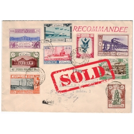 1935 Registered Mail from Tehran to Stockholm