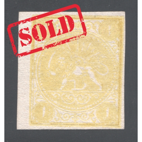 1876 4 Kran Yellow Signed By Mr. Sadri