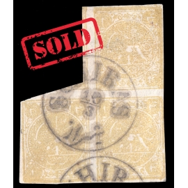 1876 4 Kran Yellow Signed By Mr. Sadri