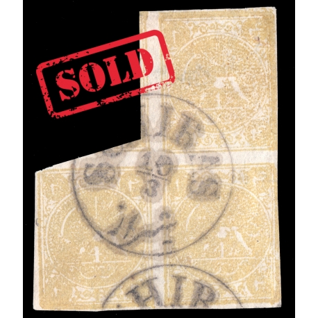 1876 4 Kran Yellow Signed By Mr. Sadri