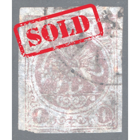 1876 4 Kran Yellow Signed By Mr. Sadri