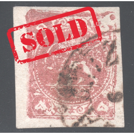 1876 4 Kran Yellow Signed By Mr. Sadri