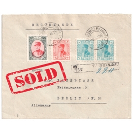 1934 Registered cover from Tehran to Berlin