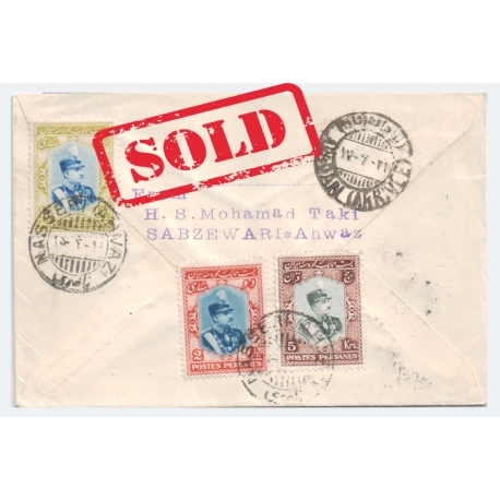 1929 Registered Airmail from Rezaeieh to Germany By Luft Post