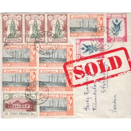 1935 Registered Mail from Tehran to Stockholm