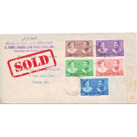 1939 Registered Mail from Tabriz to Paris
