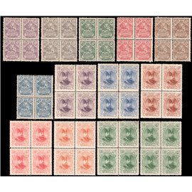 1902 Mozafari Portrait Issue Block of Four 