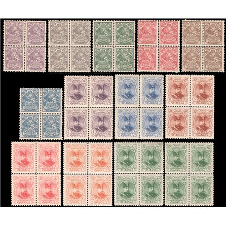 1902 Mozafari Portrait Issue Block of Four 