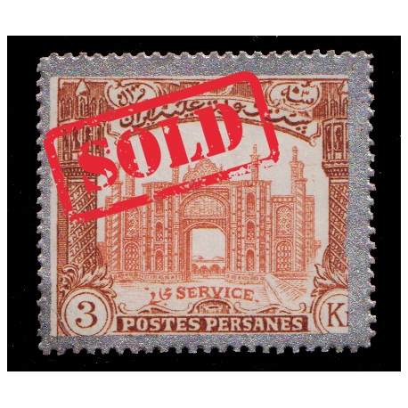 Error 3kr Divani Silver Shifted right frame MNH