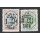 1914 Revalued Provisional Issue 1ch and 3ch