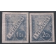 1899 Unissued Postage Due 1ch and 2ch Iperforated 