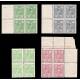 1928 Reza Shah Redrawn issue Block of 4