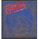 1865 Large format lion label Blue and Gold Issue 