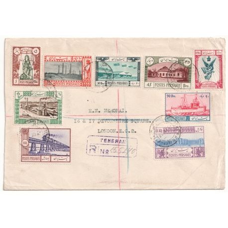 1935 Registered Mail from Tehran to London