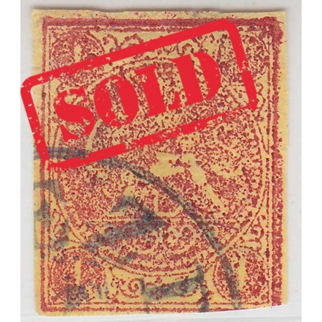 1876 4 Kran Yellow Signed By Mr. Sadri