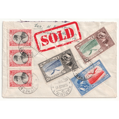 Registered Airmail from Tehran to Zurich