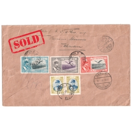 Registered Airmail from Tehran to Zurich