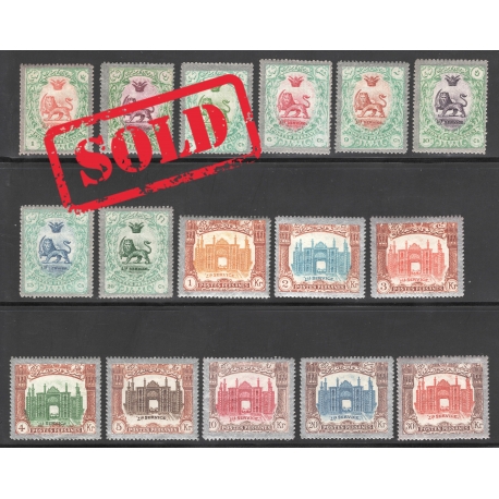 1909 Unissued Divani Silver border full set 