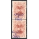 Provisional Inland 2ch pair, displaced Overprint
