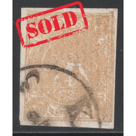 1876 -Four Krans Yellow Laid Paper Veriety